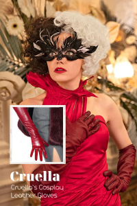Women Long Gloves Faux Leather